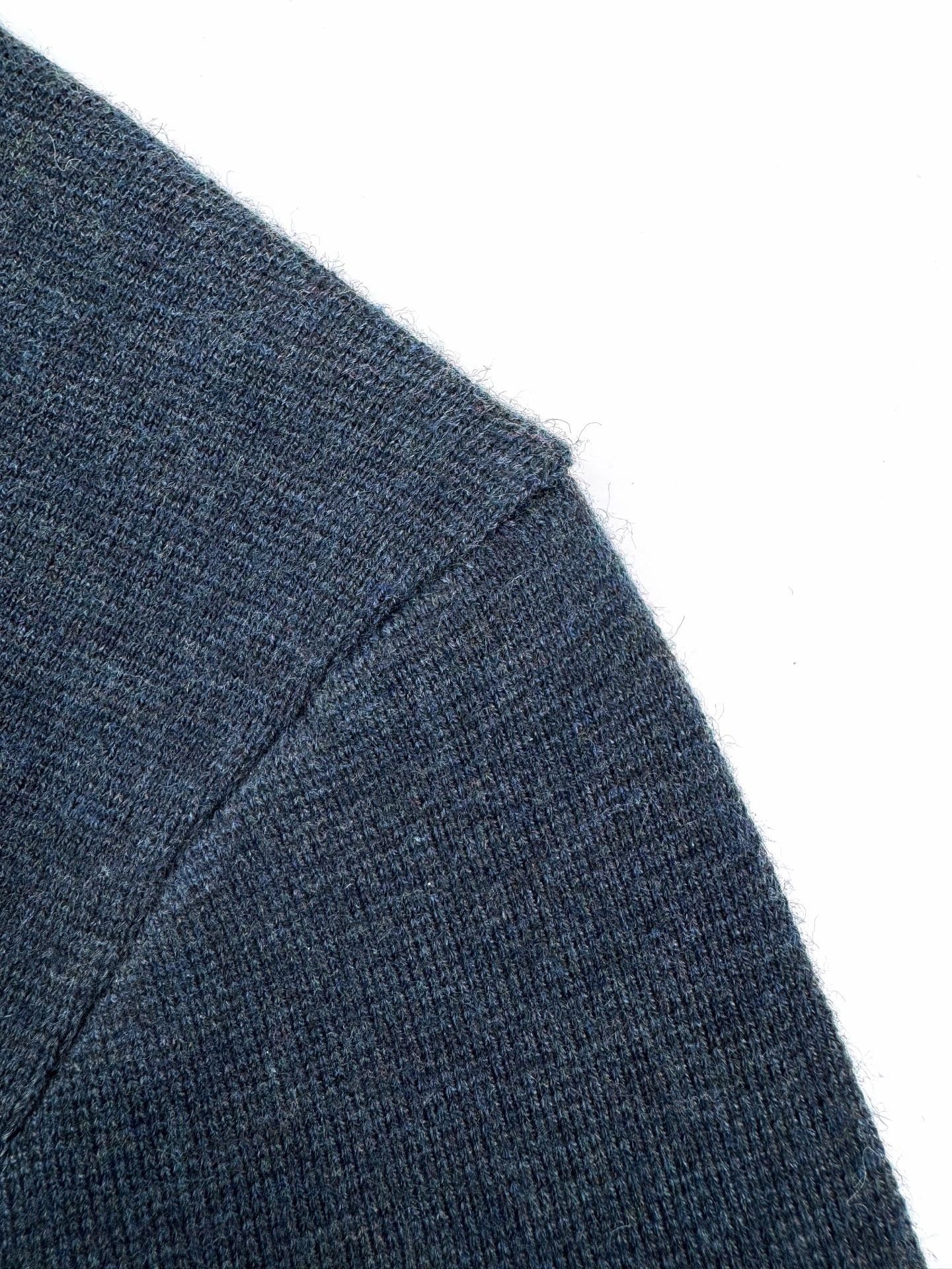 Dior CD Icon Zipped Sweater "Navy Blue Virgin Wool Punto Milano Knit"