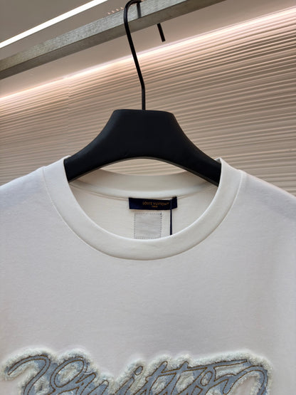 Louis Vuitton Denim Signature Short-Sleeved T-Shirt "Milky White"