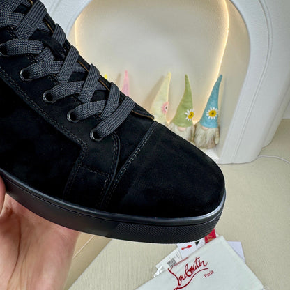 Christian Loubotin Louis High-Top Veau Velours "Black"