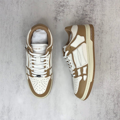 Amiri Skel Top Low "White-Brown"