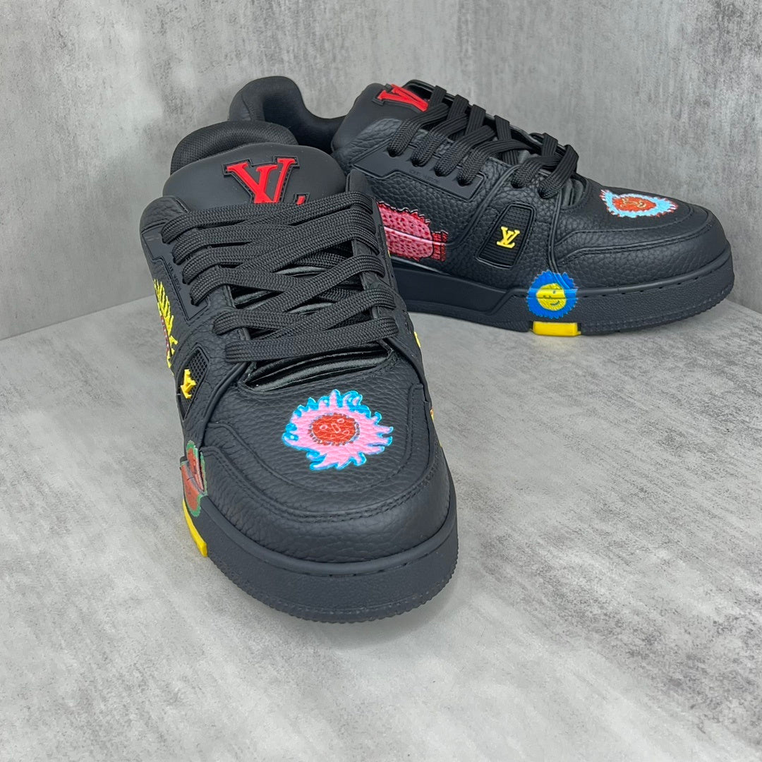Louis Vuitton x Yayoi Kusama Trainers "Black Faces"