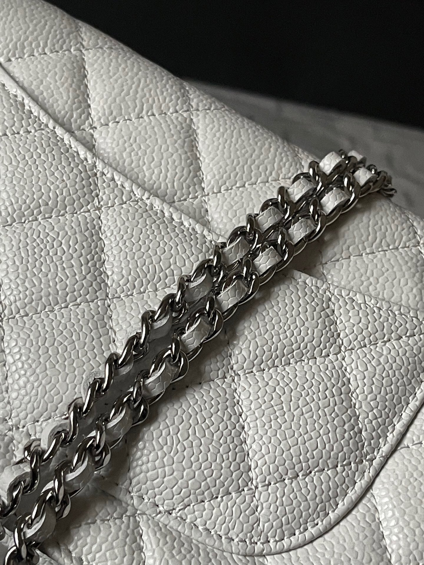 Chanel Quilted Caviar Leather Classic Wallet on Chain
