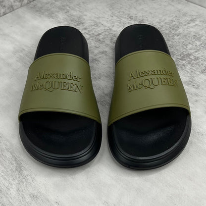 Alexander McQueen Slides "Green-Black"