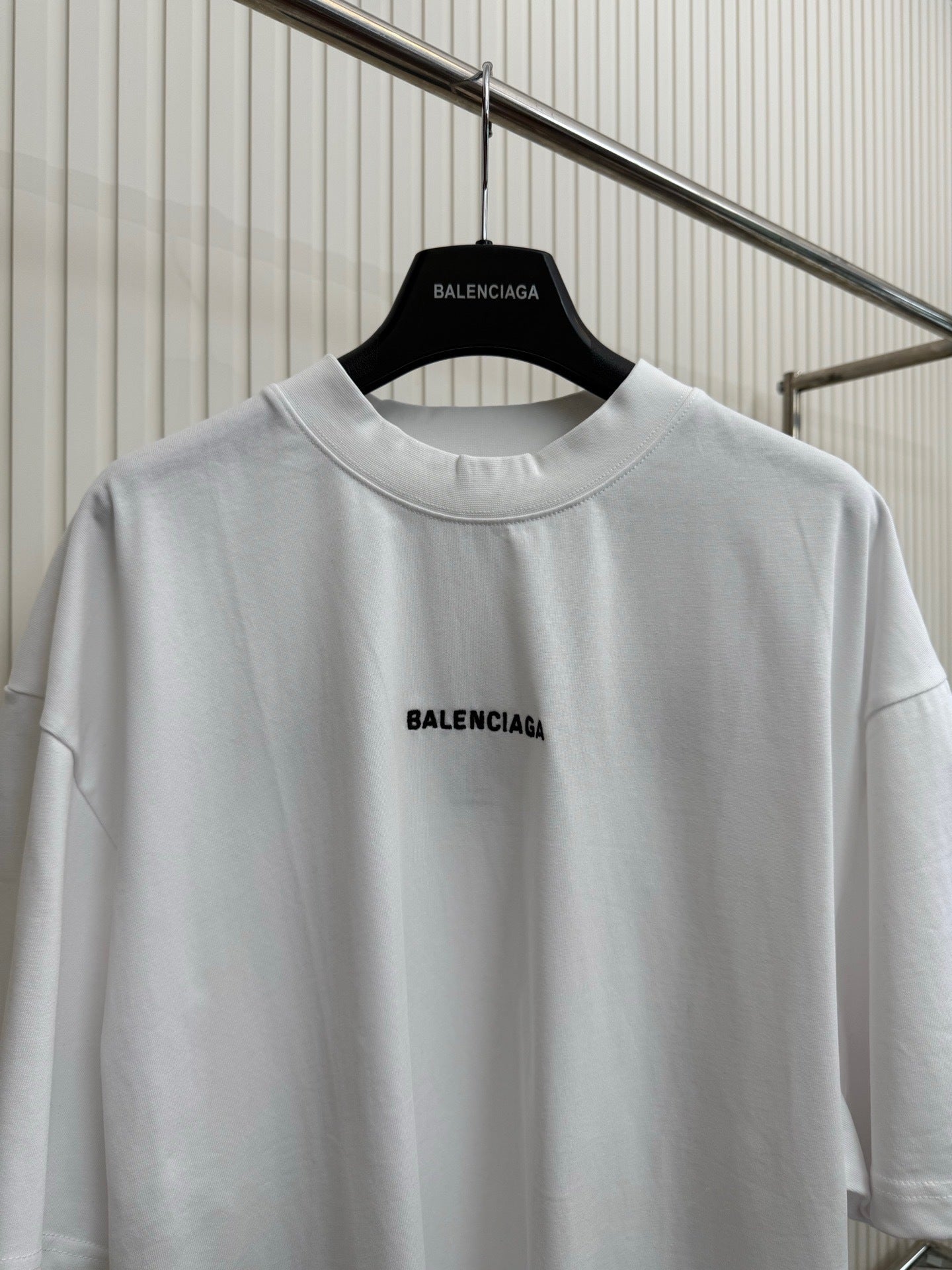Balenciaga Embroidered Logo T-Shirt "White"