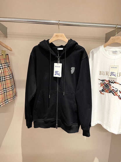 Burberry EKD Cotton Zip Hoodie "Black"