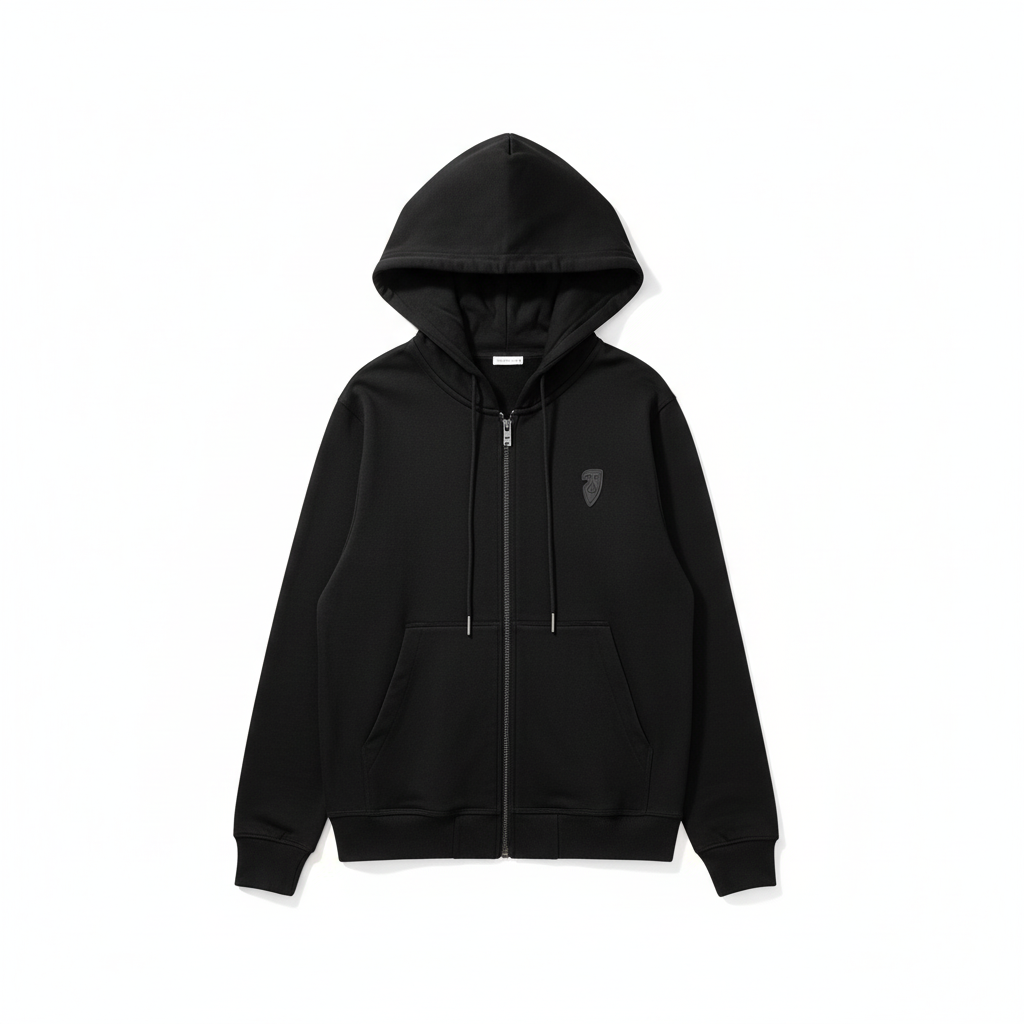 Burberry EKD Cotton Zip Hoodie "Black"
