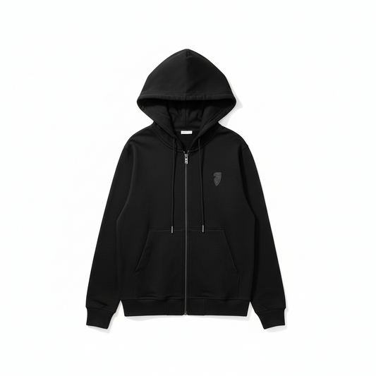 Burberry EKD Cotton Zip Hoodie "Black"