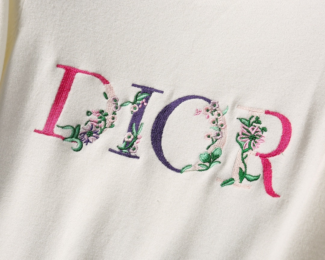 Dior Floral Logo Sweater "White"