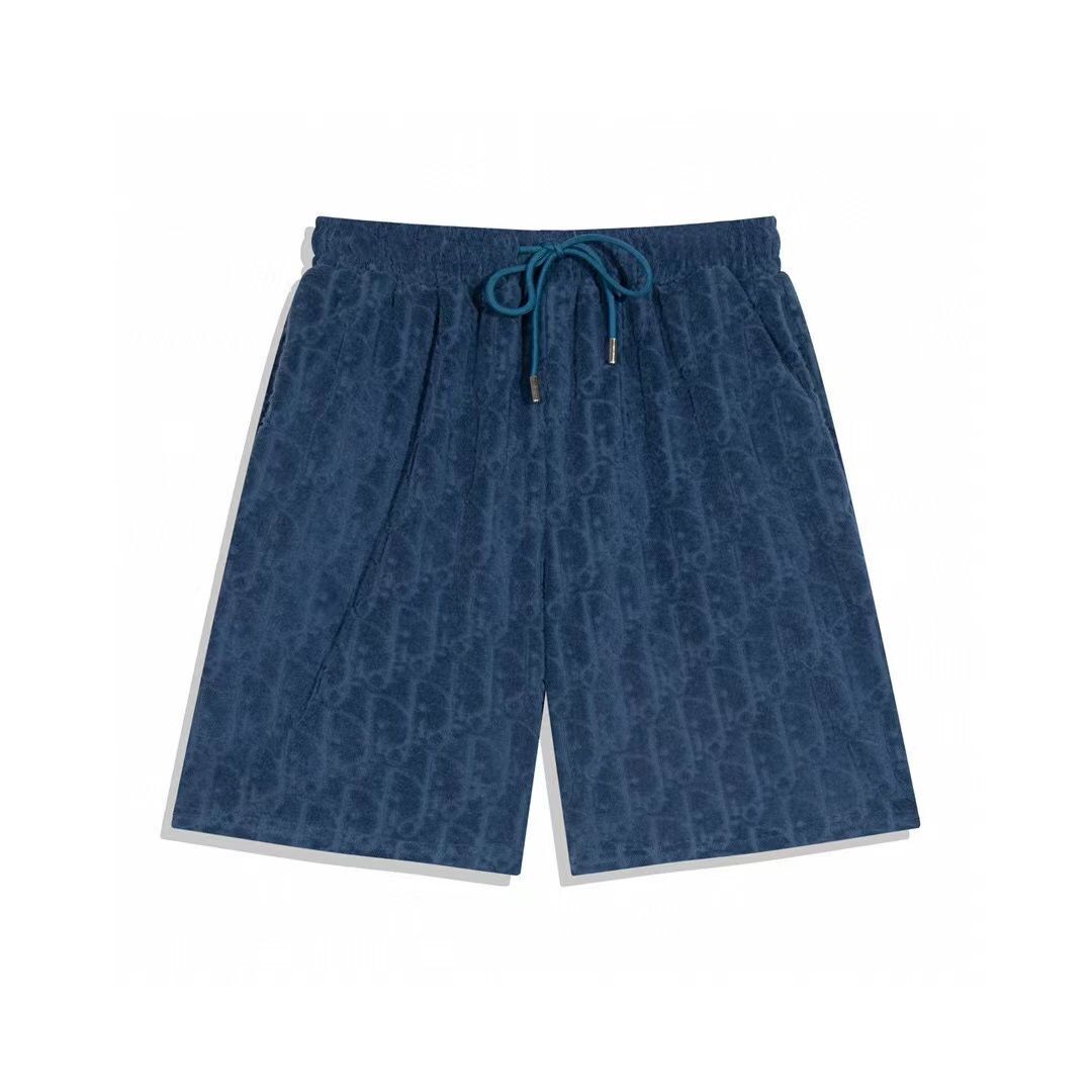 Dior Monogram Jacquard Toweling Shorts "Blue"