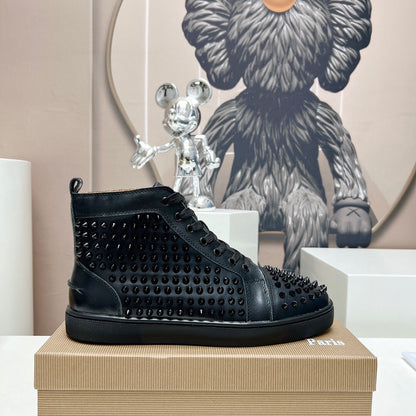 Christian Louboutin High-Top Louis Spikes "Black"