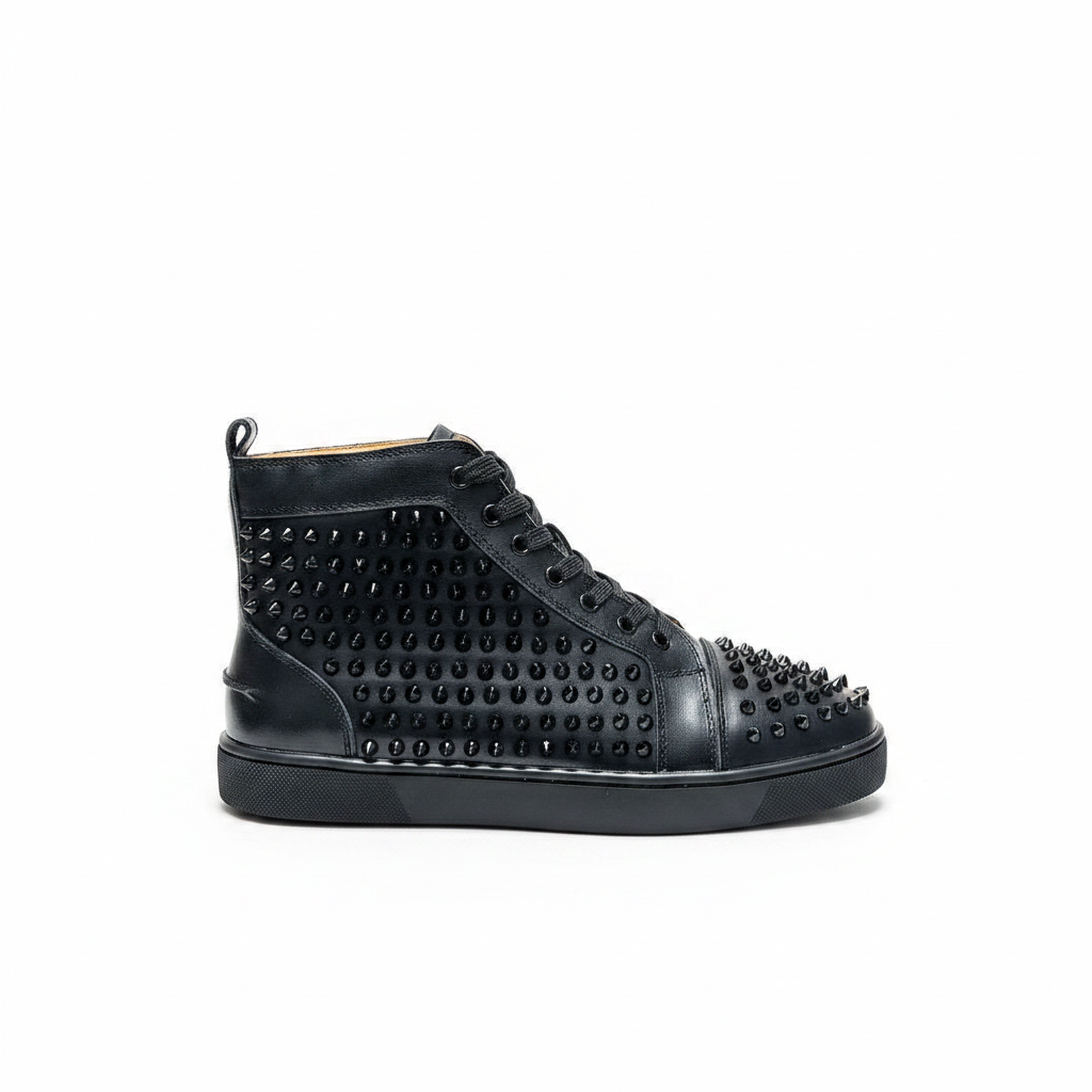 Christian Louboutin High-Top Louis Spikes "Black"