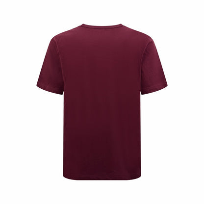 Dior Ribbon T-Shirt "Burgundy Cotton Jersey"