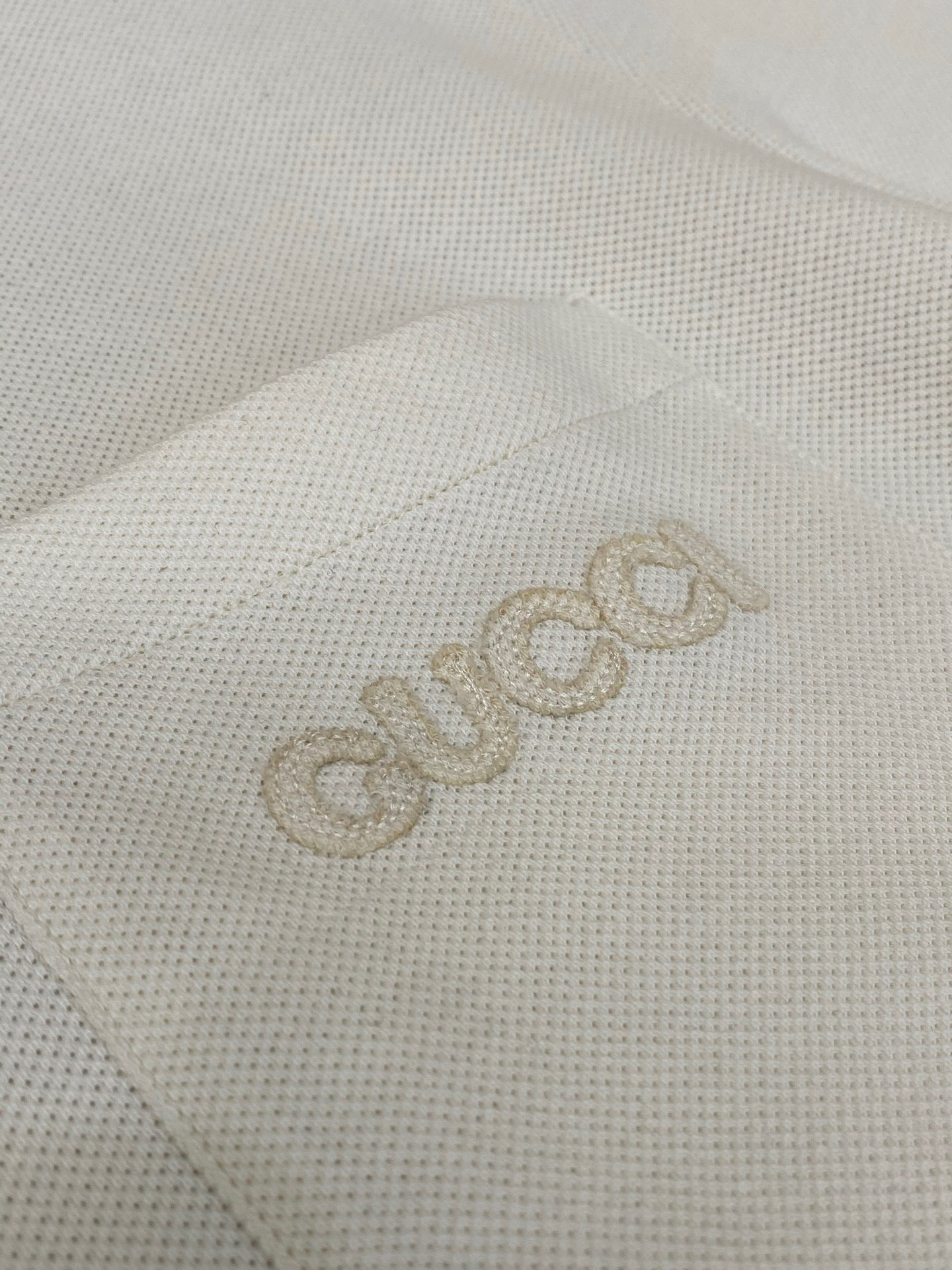 Gucci Cotton Polo T-Shirt with Embroidery "White"