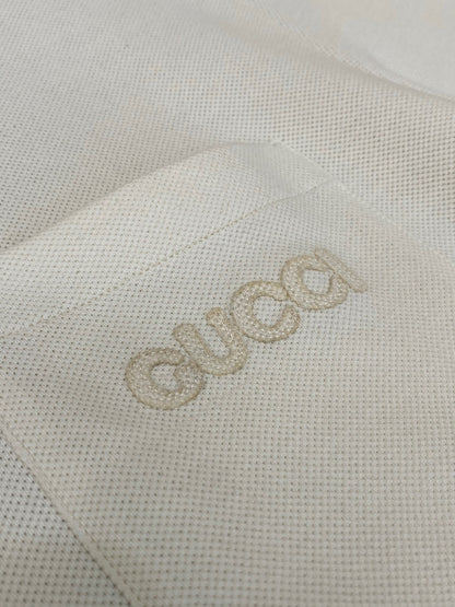 Gucci Cotton Polo T-Shirt with Embroidery "White"