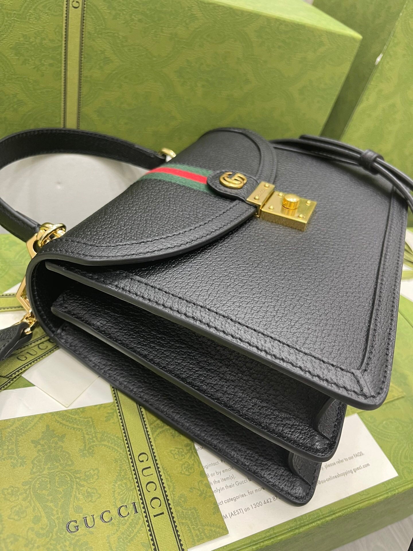 Gucci Ophidia Medium Top Handle Bag