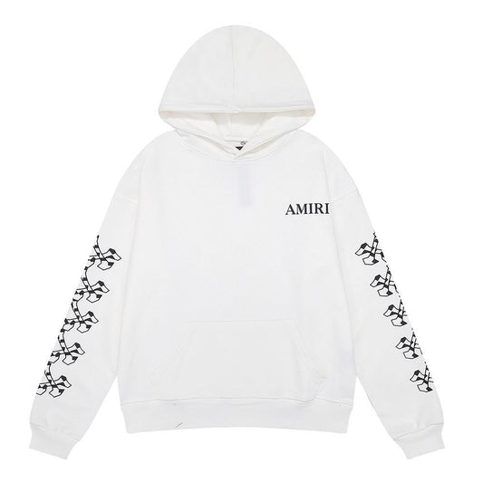 Amiri Checkered Bones Hoodie "White"