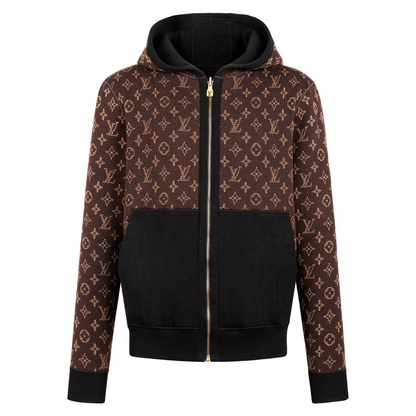 Louis Vuitton Monogram Reversible Double Face Knitted Hooded Blouson "Black"