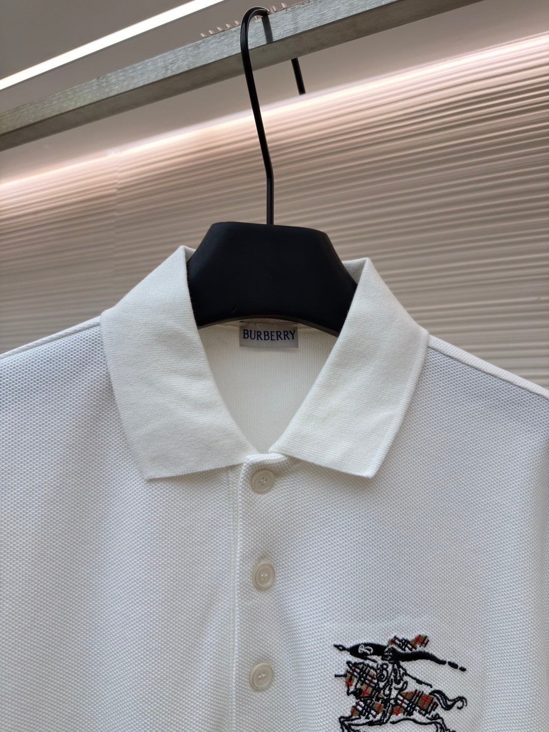 Burberry EKD Sketch Cotton Polo T-Shirt "White"