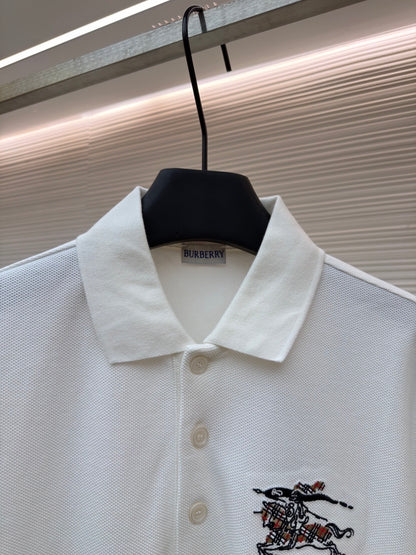 Burberry EKD Sketch Cotton Polo T-Shirt "White"