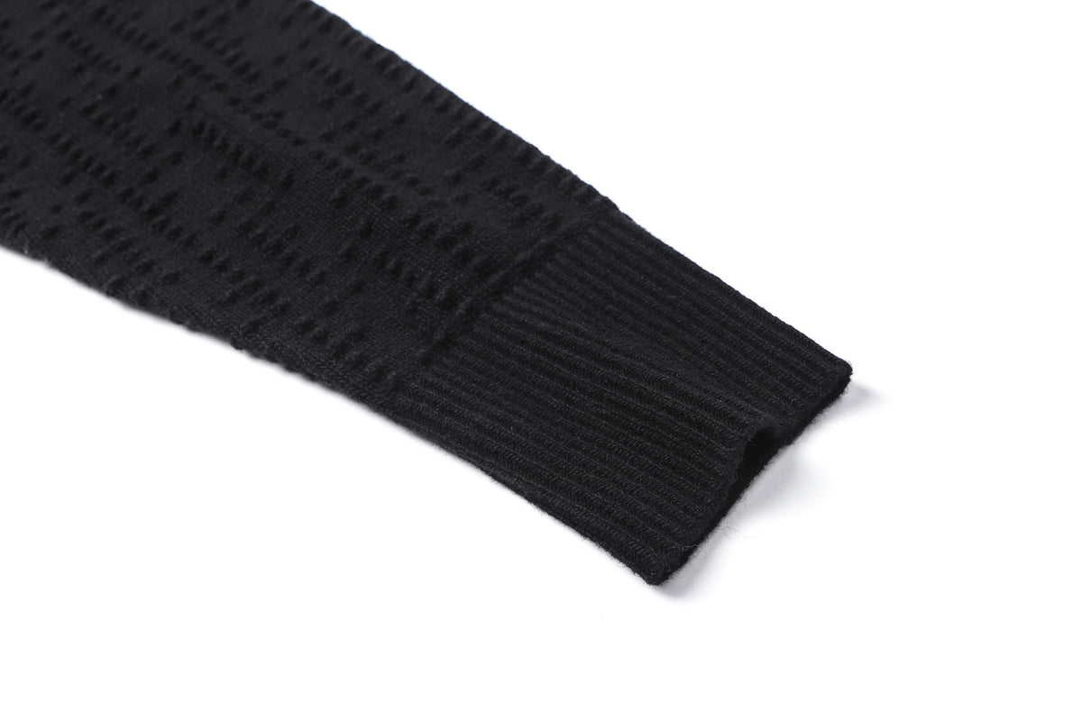 Fendi Black FF Cashmere and Wool Blend Cardigan "Black"