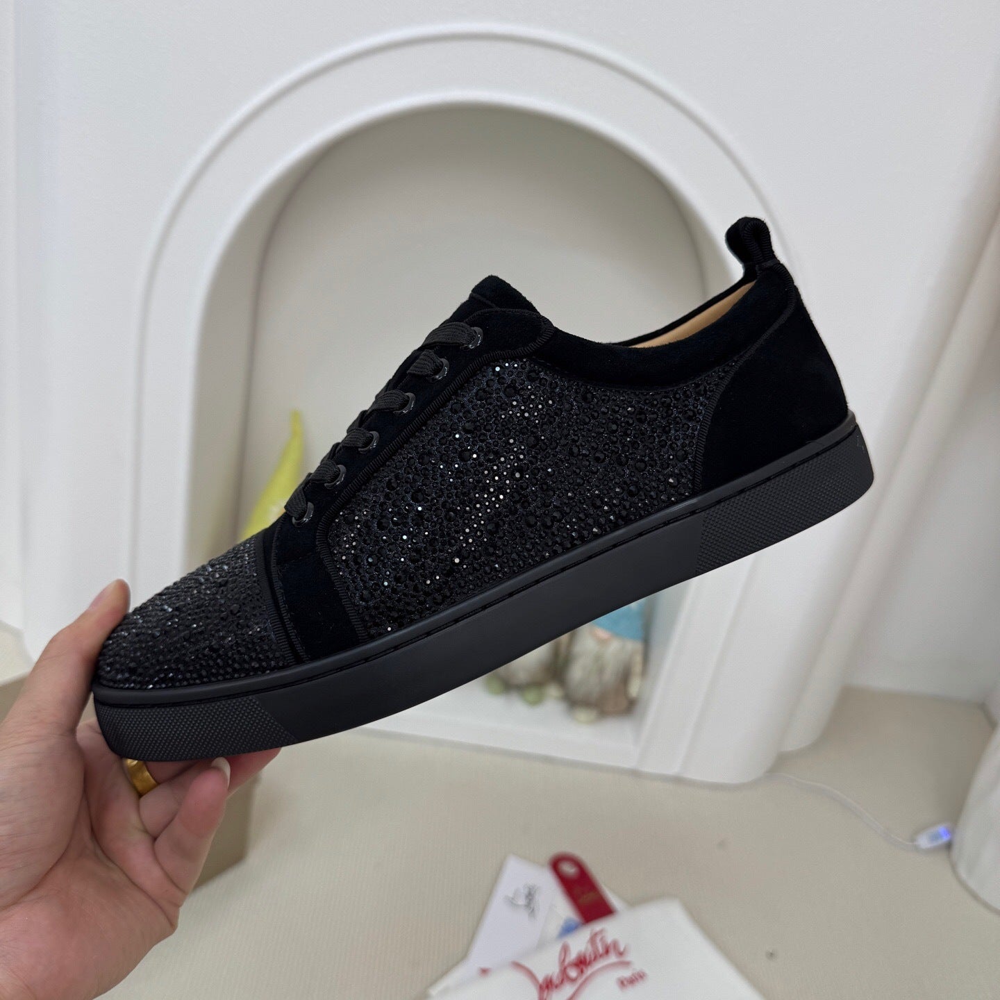 Christian Louboutin Louis Junior Strass "Black"