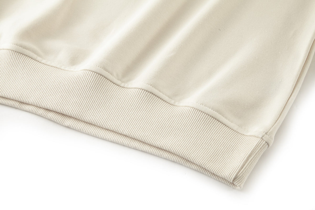 Louis Vuitton Embellished Half Zip Sweatshirt "Light Beige"