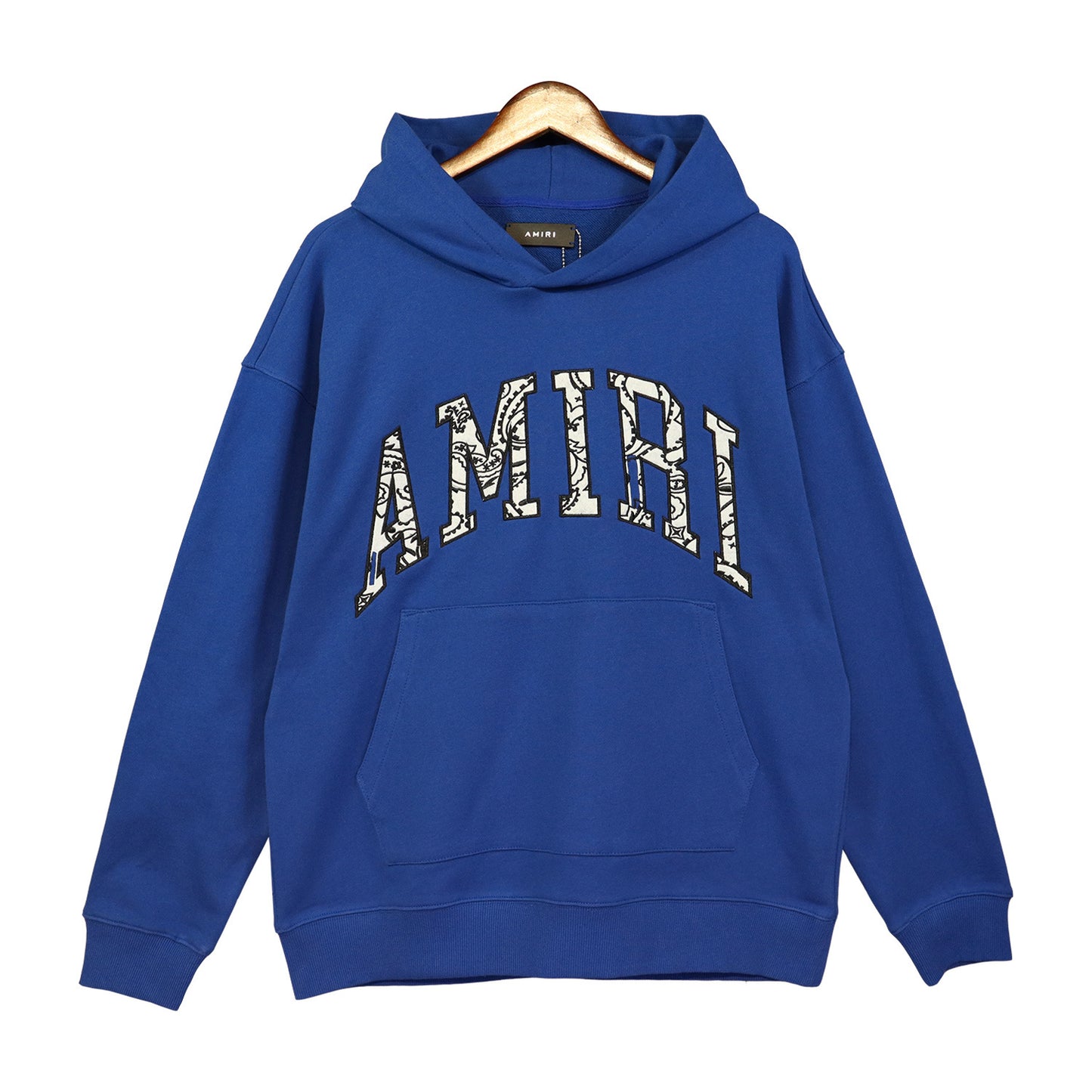 Amiri Bandana Appliqué Hoodie 'Blue-White"