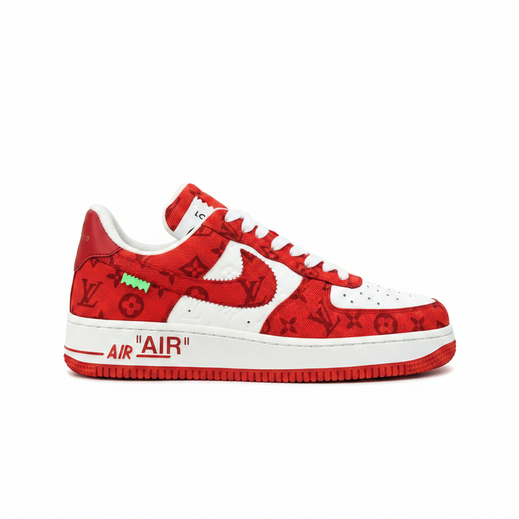 Louis Vuitton x Nike Air Force 1 "Red-White"