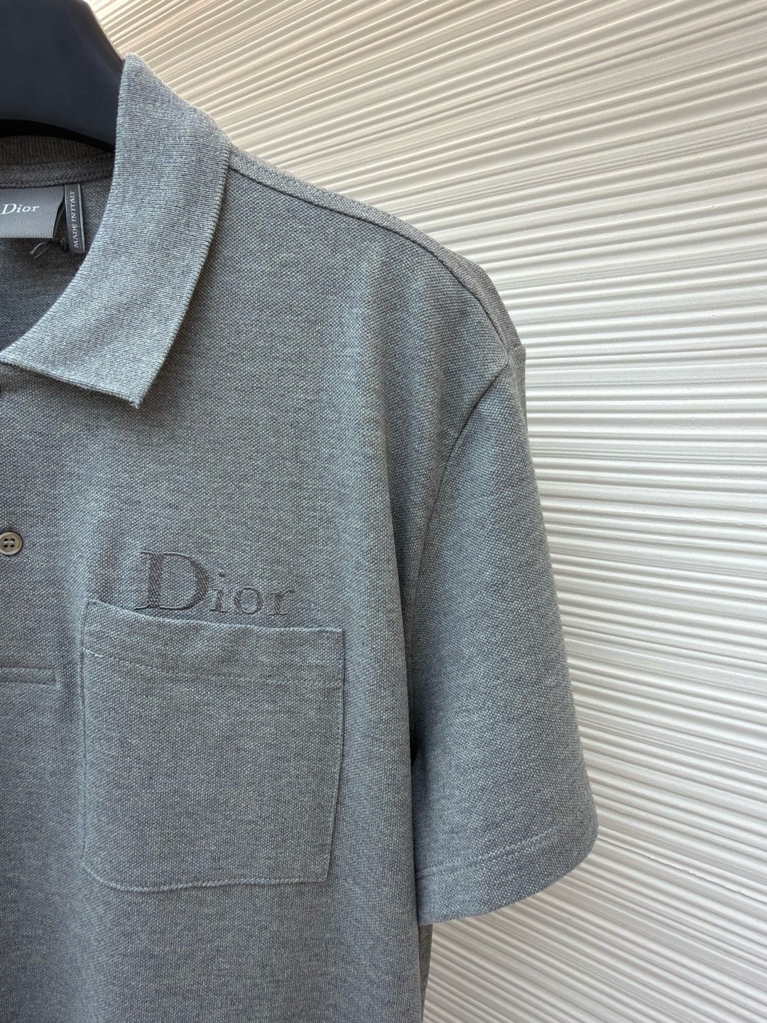 Dior Polo Shirt "Grey Cotton Piqué"