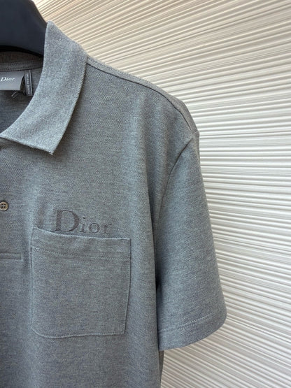 Dior Polo Shirt "Grey Cotton Piqué"