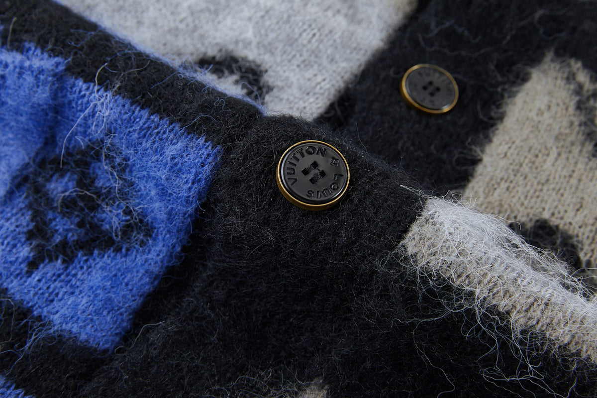 Louis Vuitton Monogram Mohair Cardigan "Blue"