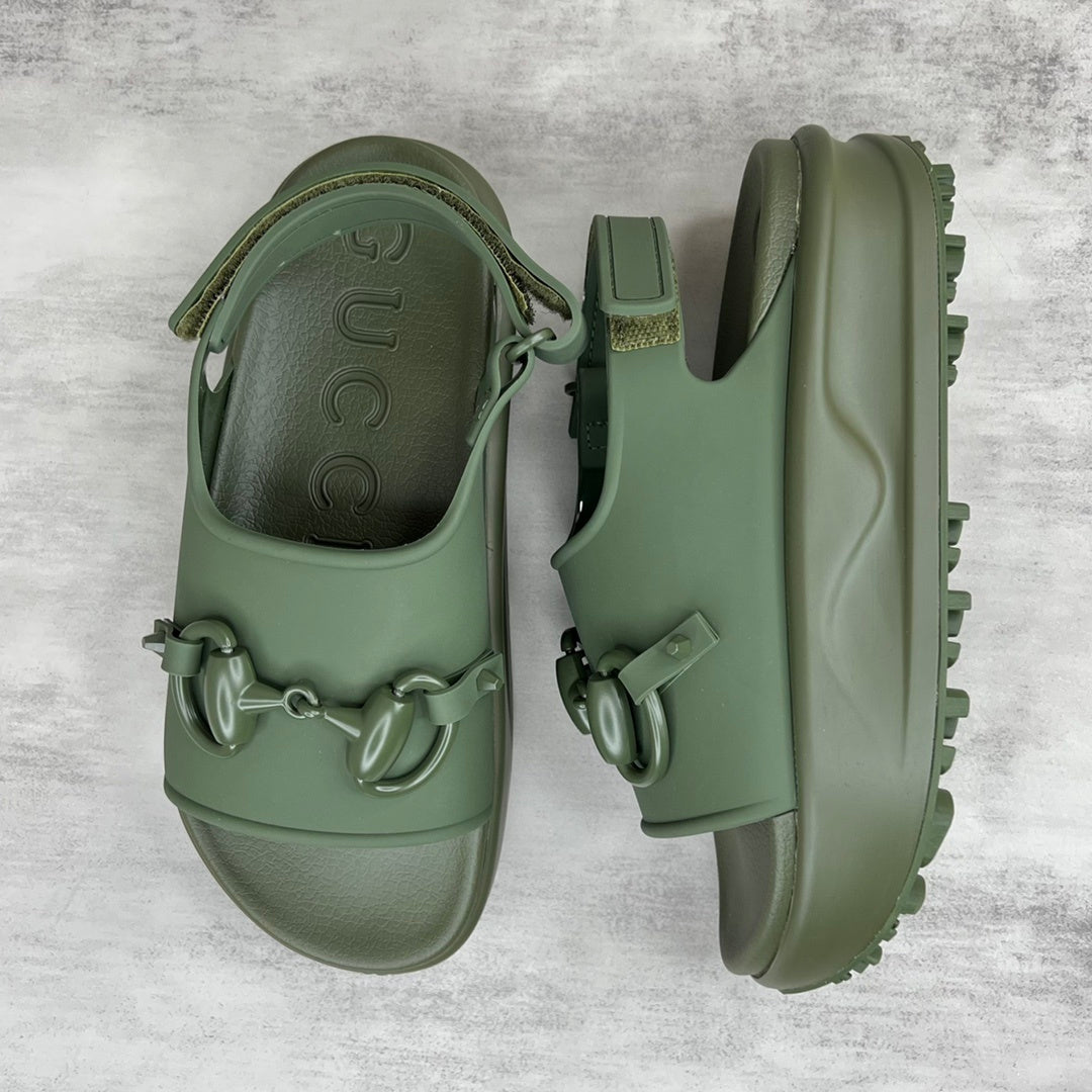 Gucci Horsebit Sandals "Green"