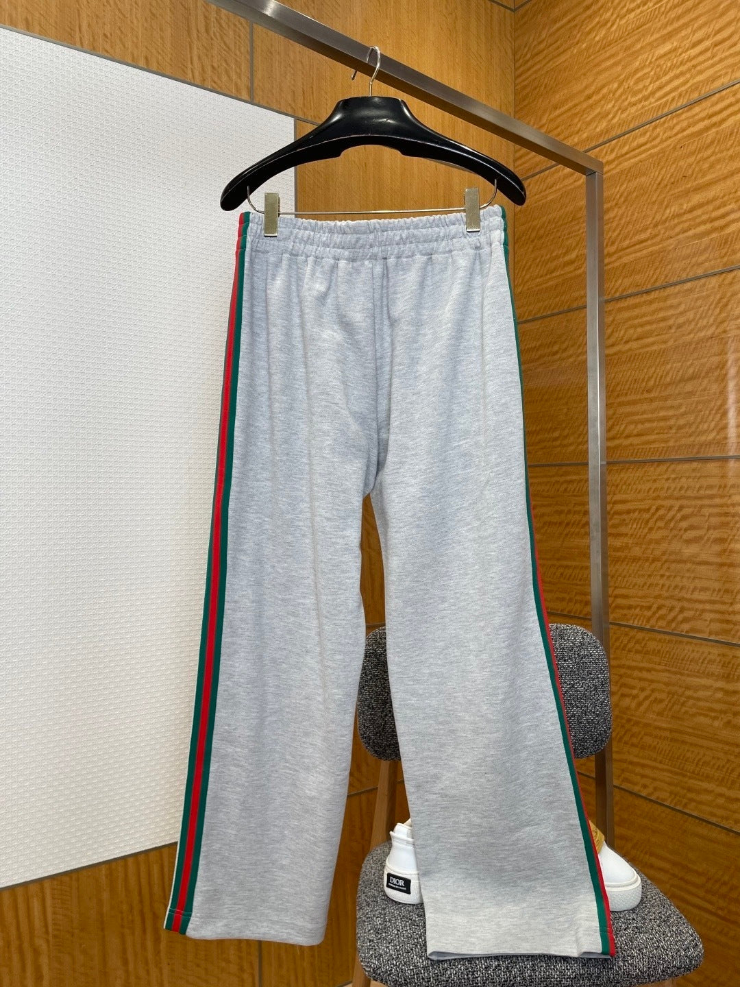 Gucci Cotton Piquet Double Sportswear Pant "Grey"