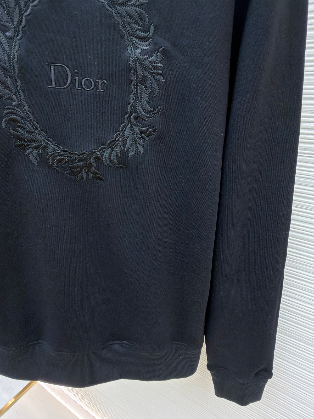 Dior Médaillon Sweatshirt "Black Cotton Fleece"