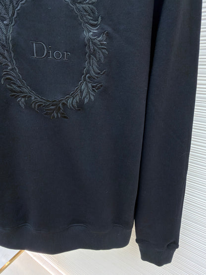Dior Médaillon Sweatshirt "Black Cotton Fleece"
