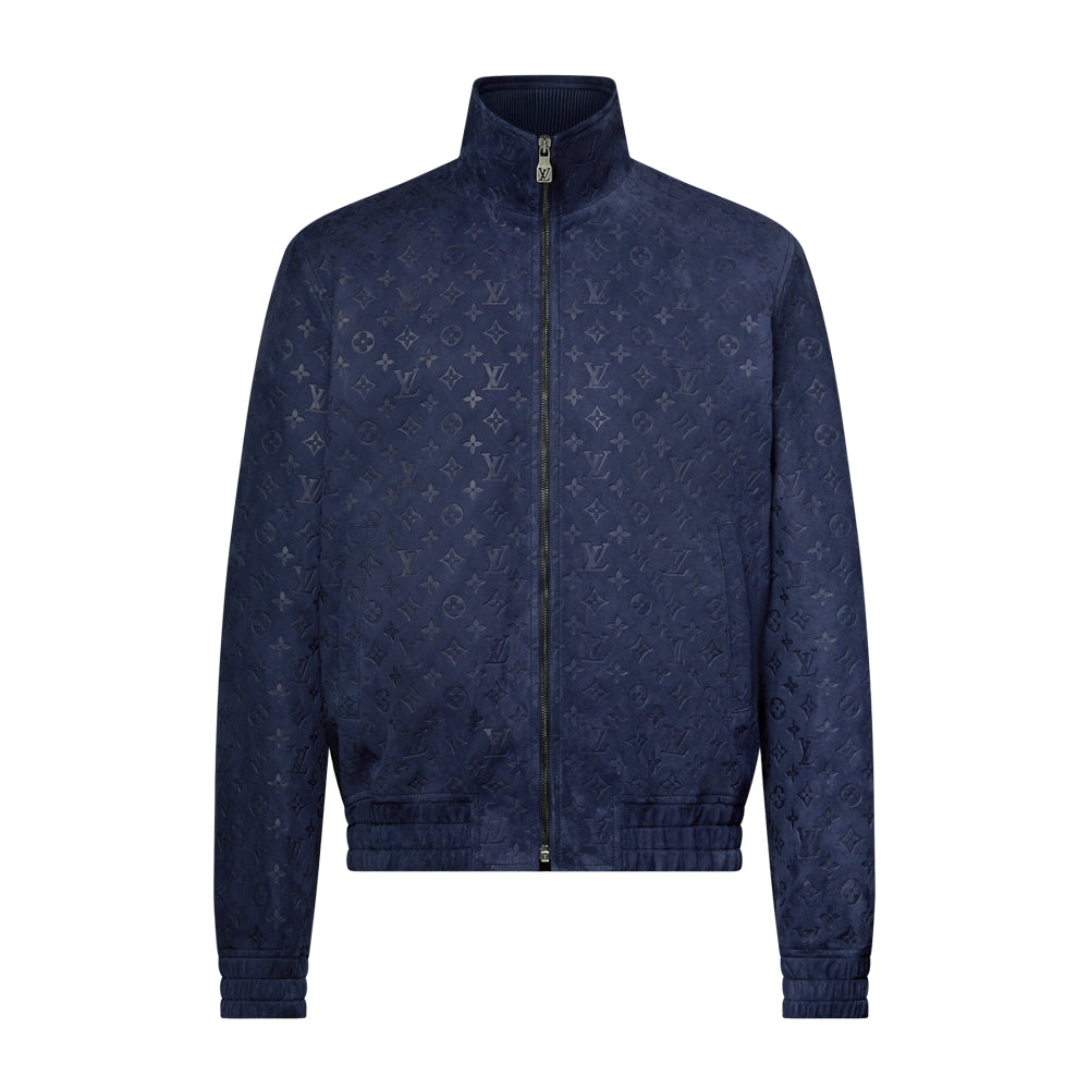 Louis Vuitton Monogram Embossed Tracksuit Jacket "Navy"