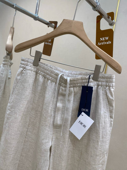 Dior Linen and Cotton Pants "Beige"