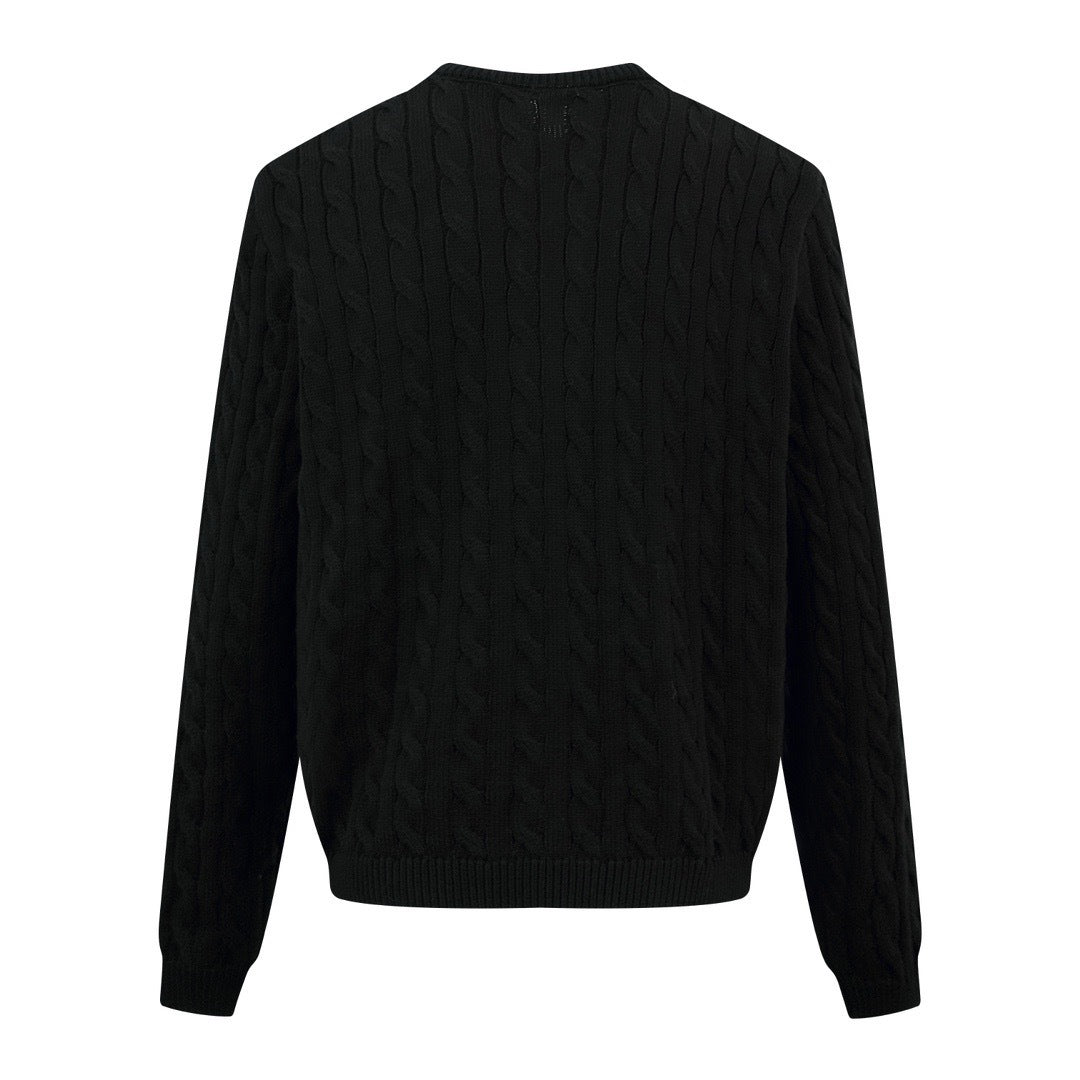 Loewe Anagram Knitted Cardigan "Black"