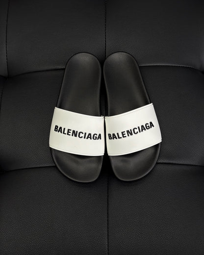 Balenciaga Pool Slide "Black-White"