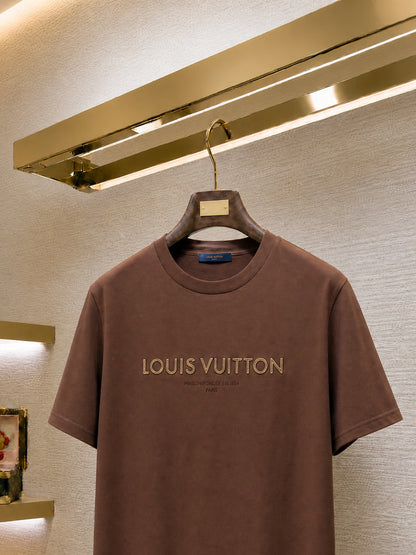 Louis Vuitton Embroidered Signature T-Shirt "Amber Brown"