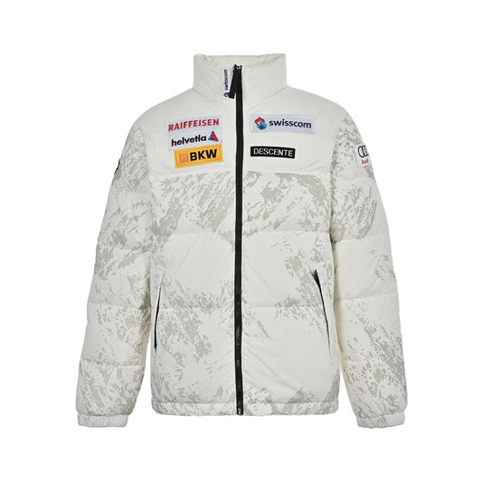 Descente Ski Down Jacket "White-Grey Camo"