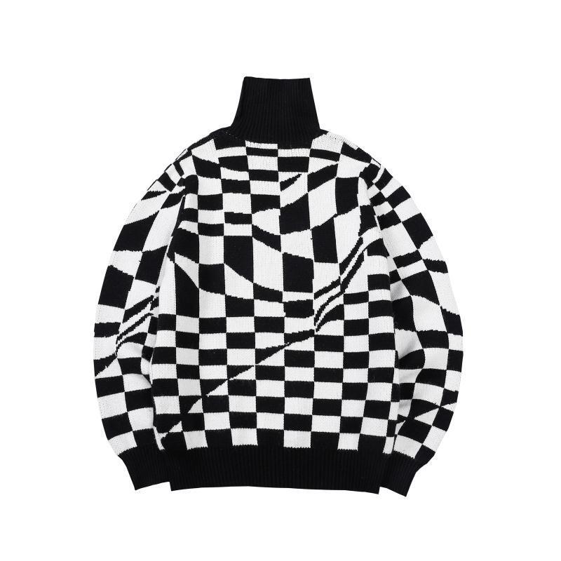 Louis Vuitton Distorted Damier Turtleneck Sweater "Black-White"