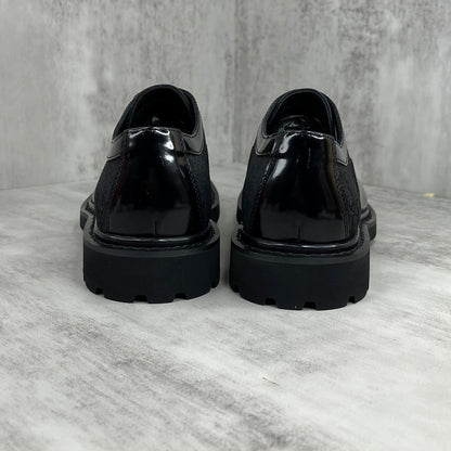 Dior Leather Derby Shoes "Black Motif"