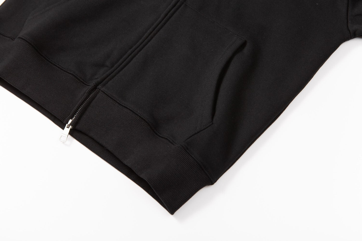 Burberry Hove Check Embroidery Logo Zip-Up Hoodie "Black"