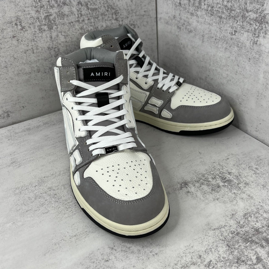 Amiri Skel Top High "White-Grey"