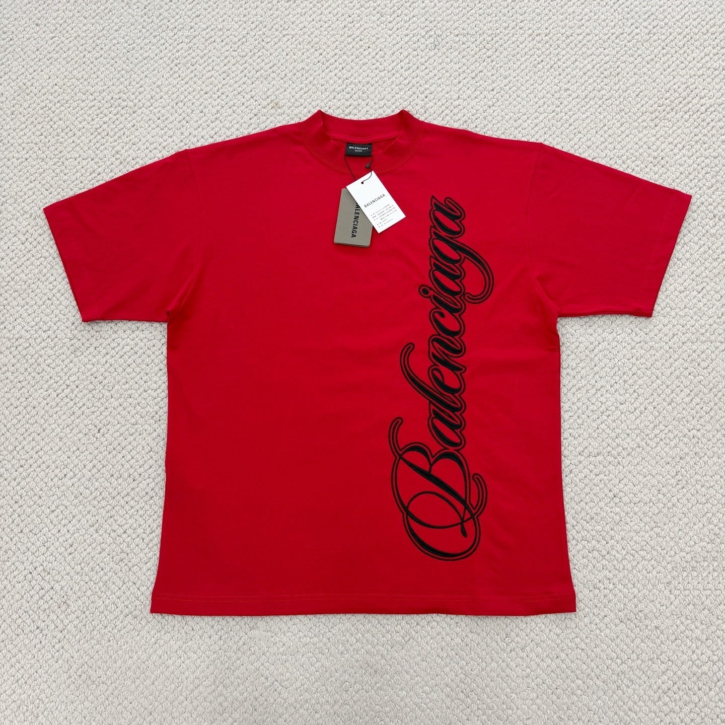Balenciaga Cursive T-Shirt "Red"