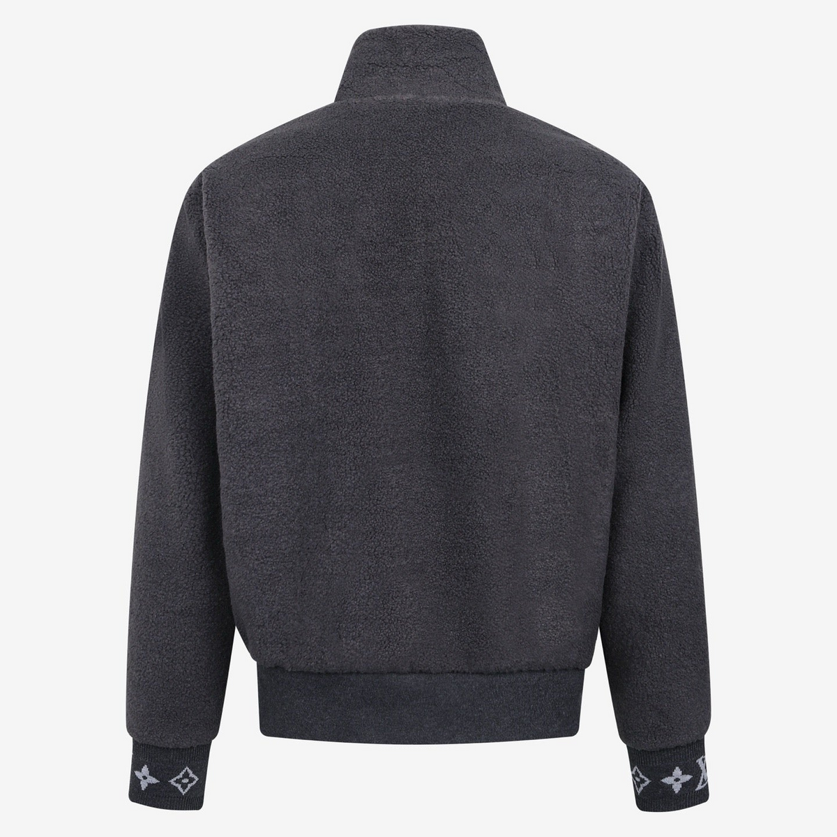 Louis Vuitton Fleece Jacket with Leather Patch "Grey"