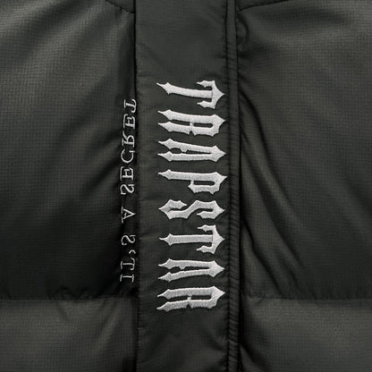 Trapstar Short Decoded Down Jacket "Black-White"