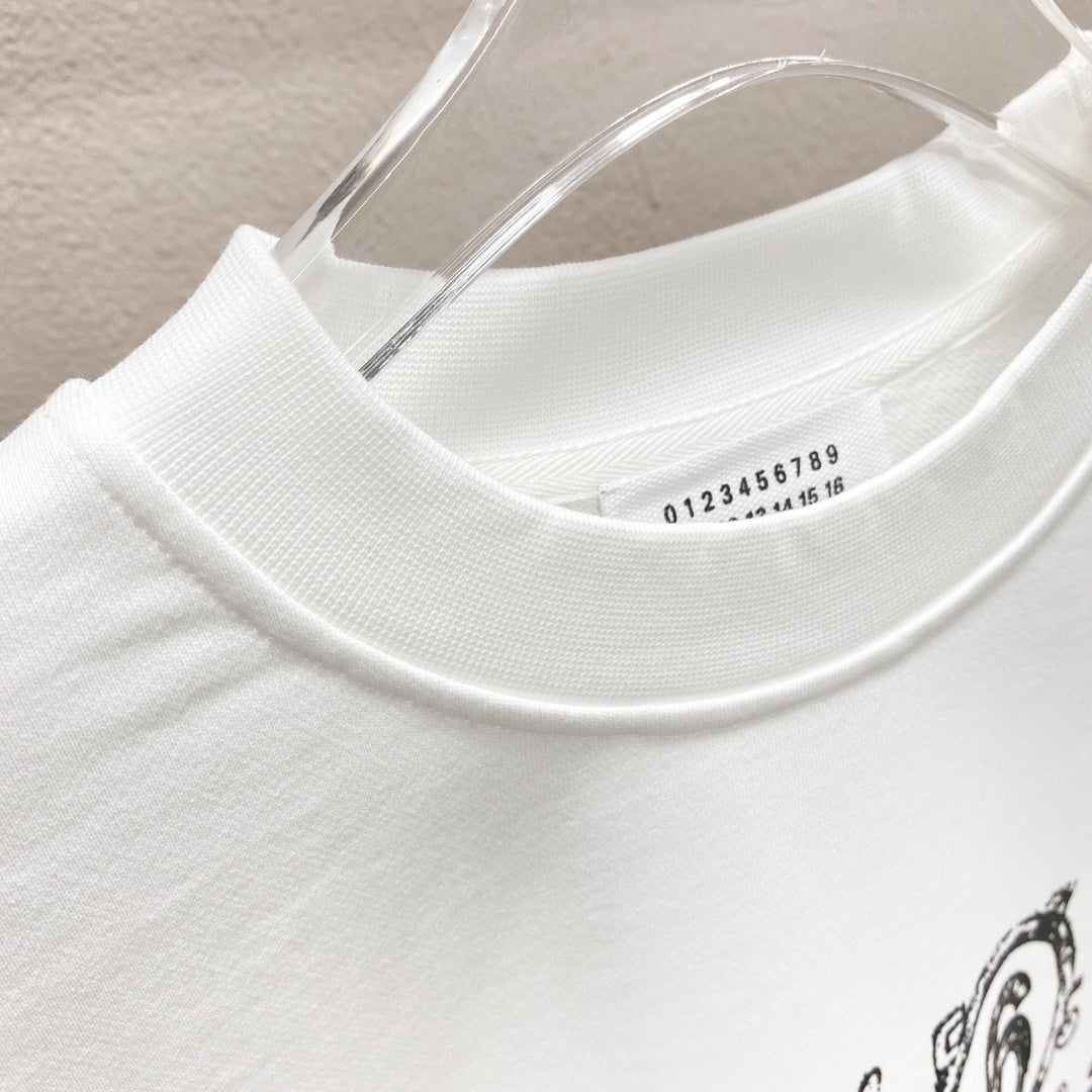 Maison Margiela Number Logo Sweatshirt "White-Black"