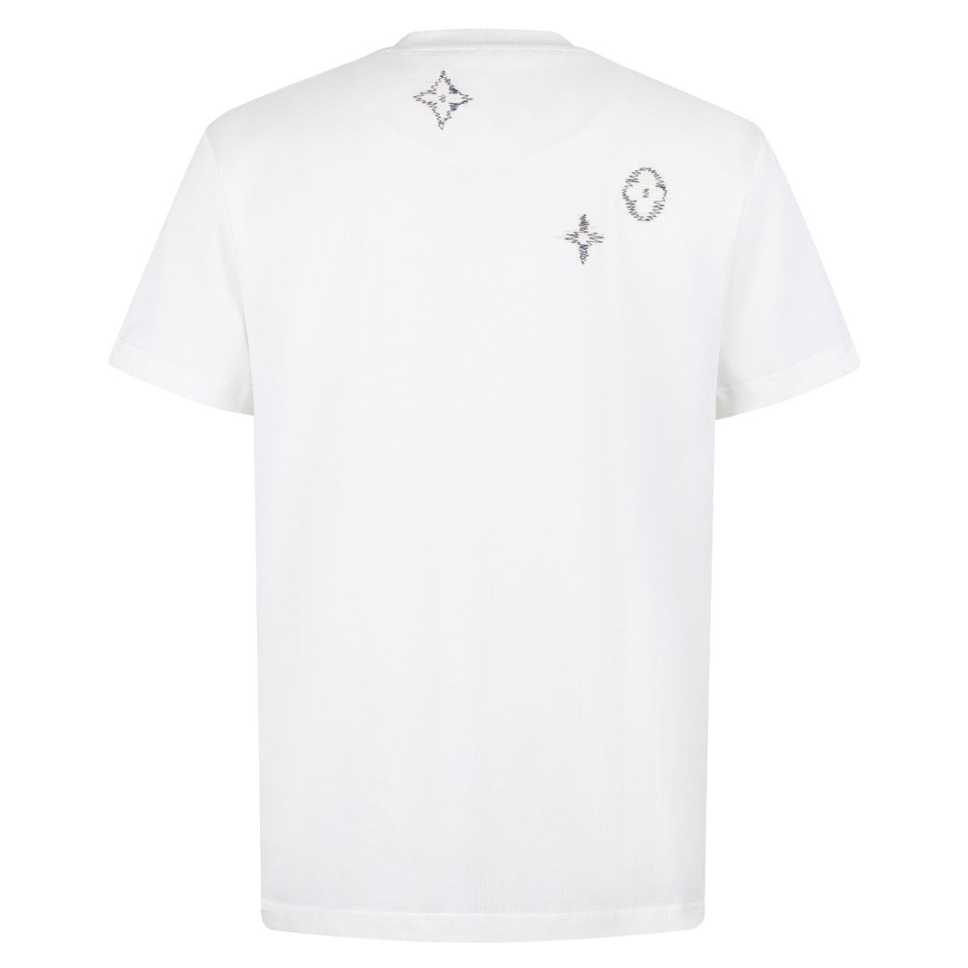Louis Vuitton Embroidered Signature T-Shirt "Milky White"